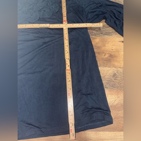 Adrienne Vittadini Studio 3X Navy Long-Sleeve Top - Picture 6 of 6